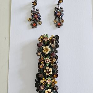 Colorful Floral Earrings Set